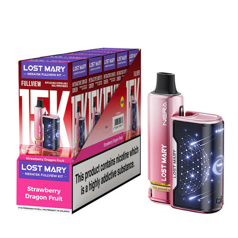 Lost Mary Nera 15K Fullview Rechargeable Vape Kit - (Pack of 5) - Washington Vapes Wholesale
