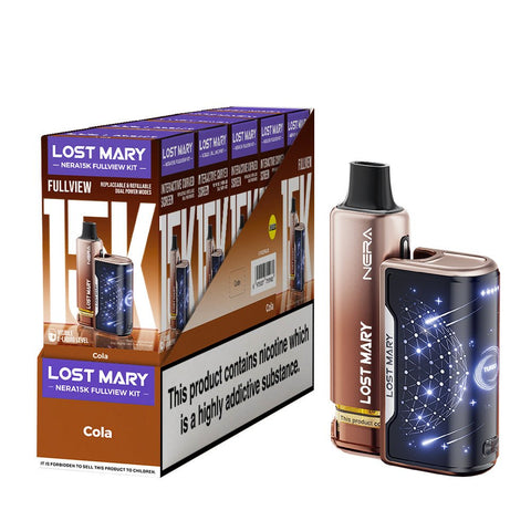 Lost Mary Nera 15K Fullview Rechargeable Vape Kit - (Pack of 5) - Washington Vapes Wholesale