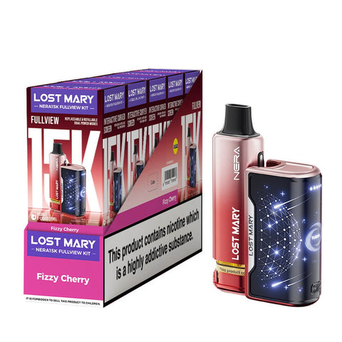 Lost Mary Nera 15K Fullview Rechargeable Vape Kit - (Pack of 5) - Washington Vapes Wholesale