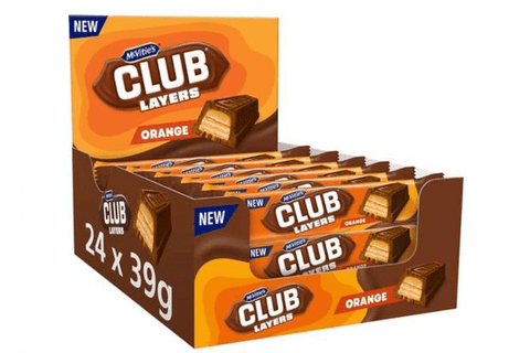McVitie’s Club Layers Orange – 24 x 39g (PM £0.79) - Washington Vapes Wholesale