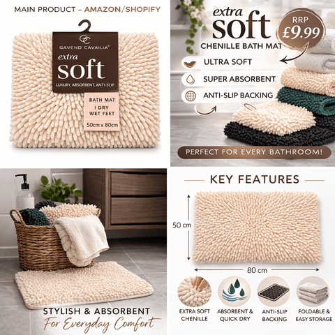 Miami Loop Chenille Bath Mat - Washington Vapes Wholesale