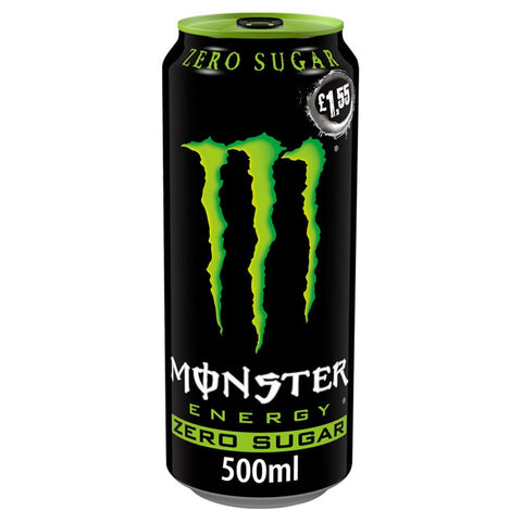 Monster Energy Drink Green Zero 500ml PM £1.65 - (12 Pack) - Washington Vapes Wholesale