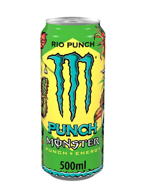 Monster Energy Drink Rio Punch 500ml PM £1.75 - (12 Pack) - Washington Vapes Wholesale