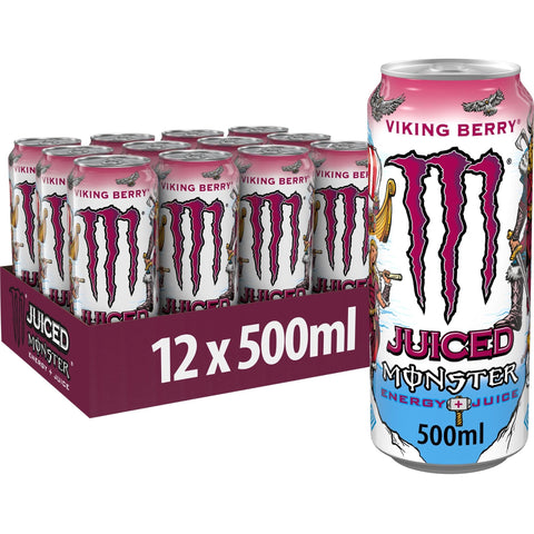 Monster Energy Juiced Viking Berry Energy Drink 500ml PM £1.85 - (12 Pack) - Washington Vapes Wholesale