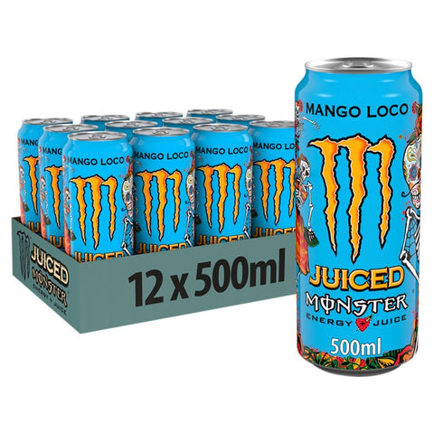Monster Energy Mango Loco 500ml PM £1.75 - (12 Pack) - Washington Vapes Wholesale