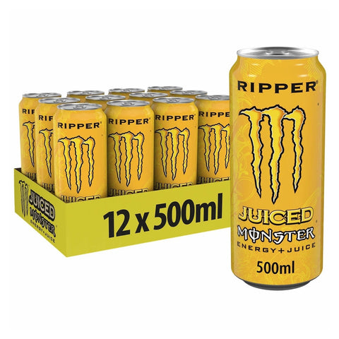Monster Ripper Juiced Energy Drink 500ml PM £1.85 - (12 Pack) - Washington Vapes Wholesale