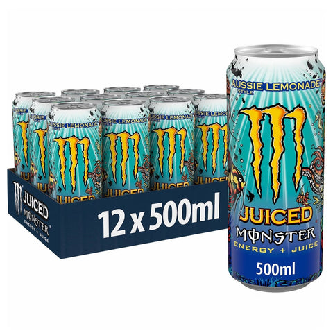 Monster Ultra Energy Aussie Lemonade 500ml - (Pack of 12) - Washington Vapes Wholesale