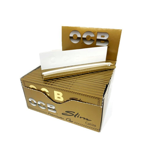 OCB Gold King Size Slim Rolling Paper - (Pack of 32) - Washington Vapes Wholesale