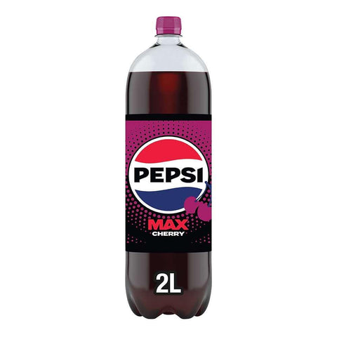 Pepsi Max Cherry Bottles 2L PM £2.19 – (Pack of 6) - Washington Vapes Wholesale