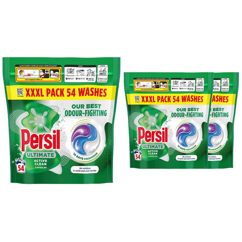 Persil Ultimate Active Clean Laundry Capsules 54 Washes - (3 Pack) - Washington Vapes Wholesale