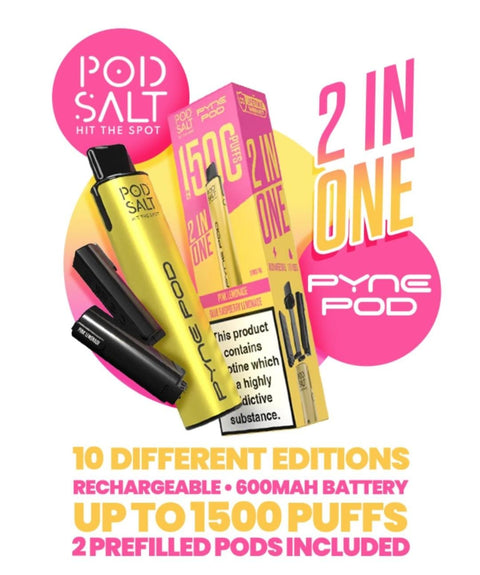Pod Salt Pyne Pod 2 in 1 Disposable Vape (CDU) - Washington Vapes Wholesale