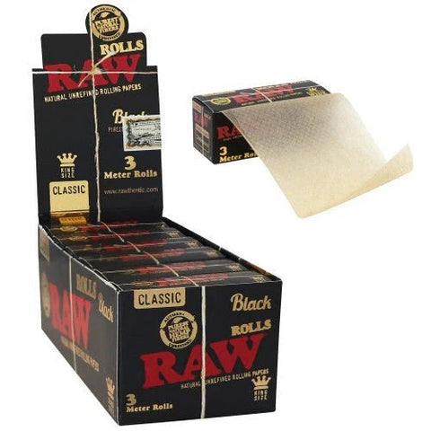 RAW Black 3M Rolling Paper - Washington Vapes Wholesale