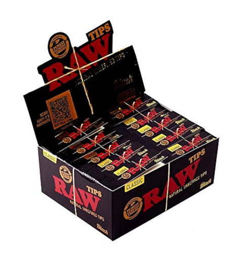 Raw Black Tips & Roaches - (Pack of 50) - Washington Vapes Wholesale