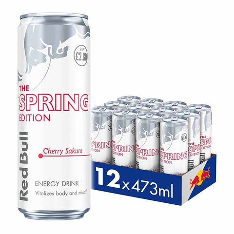 Red Bull Red Bull Spring Edition Cherry Energy Drink 473ml PM £2.80 – (Pack of 12) - Washington Vapes Wholesale