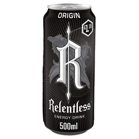 Relentless Original PM £1.00 Energy Drink 500ml – (12 Pack) - Washington Vapes Wholesale