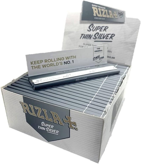 Rizla Silver King Size Slim - (50 Booklets) - Washington Vapes Wholesale