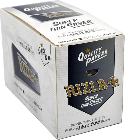 Rizla Silver Medium Thin Rolling Papers - (Booklet of 100) - Washington Vapes Wholesale