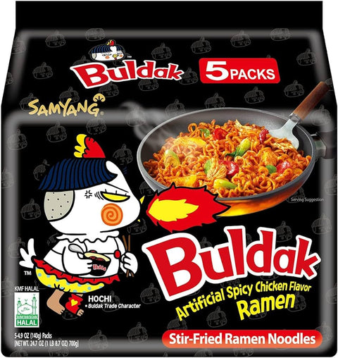 Samyang Buldak Noodles - (130g x 5 x 8 Packs) - Washington Vapes Wholesale