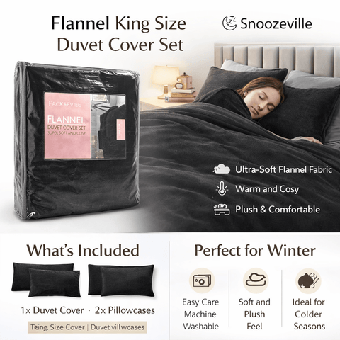Snoozeville Flannel Duvet Cover Set - Washington Vapes Wholesale