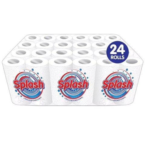 Splash 2 Ply Kitchen Roll 6 x 4 pck - (Pallet of 66 Packs) - Washington Vapes Wholesale