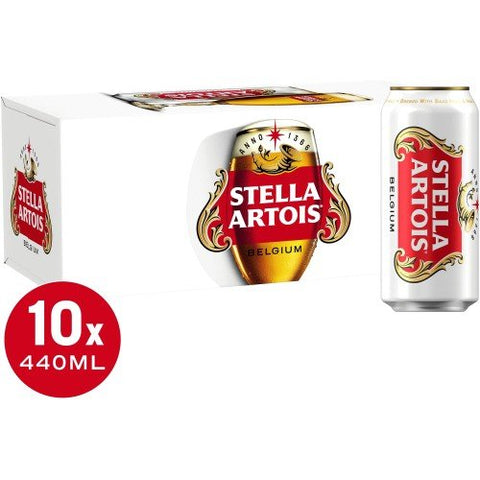Stella Artois Premium Lager Beer 440ml - (Pack of 10) - Washington Vapes Wholesale