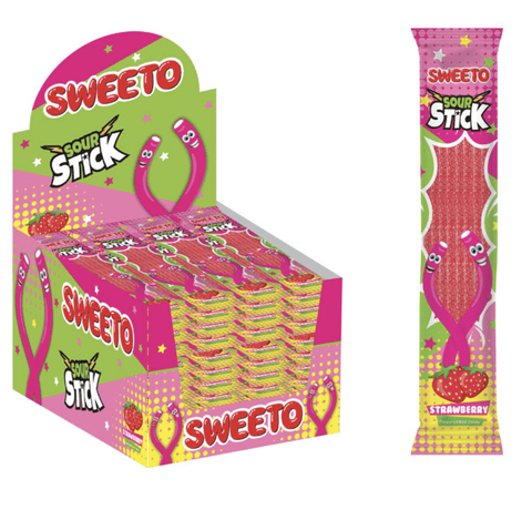 Sweeto Sour Sticks 30g (Pack of 24) - Washington Vapes Wholesale
