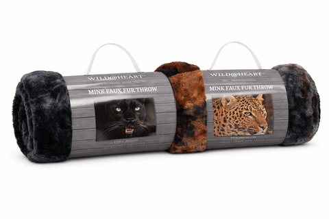 WILD - HEART Mink Faux Fur Throw 150x200cm - Washington Vapes Wholesale