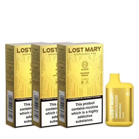 Lost Mary BM600S Gold Edition - (Box of 10)- 18.99+VAT - Washington Vapes Wholesale